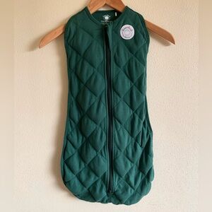 Dream Weighted Sleep Swaddle sack in forest green size small 0-6 months